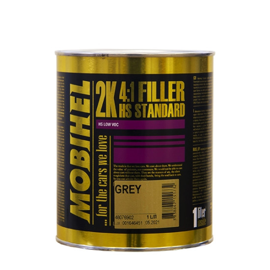 2K HS Standart 4:1 вторинний ґрунт Сірий Mobihel 3,5 л + затверджувач 700 1,0л (комплект) 4,5л 