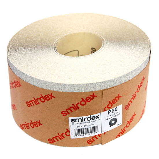 Наждачний папір Smirdex 510 White Line рулон білий 116ммх25м (50 м), Р=60