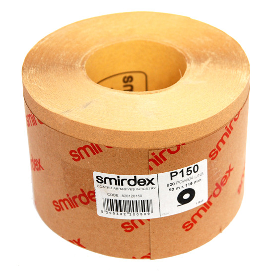 Наждачний папір Smirdex 820 Power Line у рулонах 116 мм х 25 м (50 м), Р=150