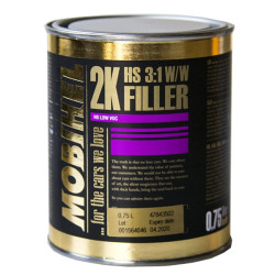 2K HS вторинний ґрунт 3:1 W/W (глянсовий), Сірий, Mobihel 0,75л + затверджувач 700 0,25л (комплект) 1,0л